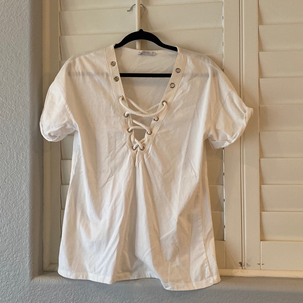 Zara white top